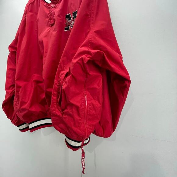 Vintage Nebraska Cornhuskers Starter Red Varsity Snap Button Jacket Autographed‎ - Picture 6 of 8